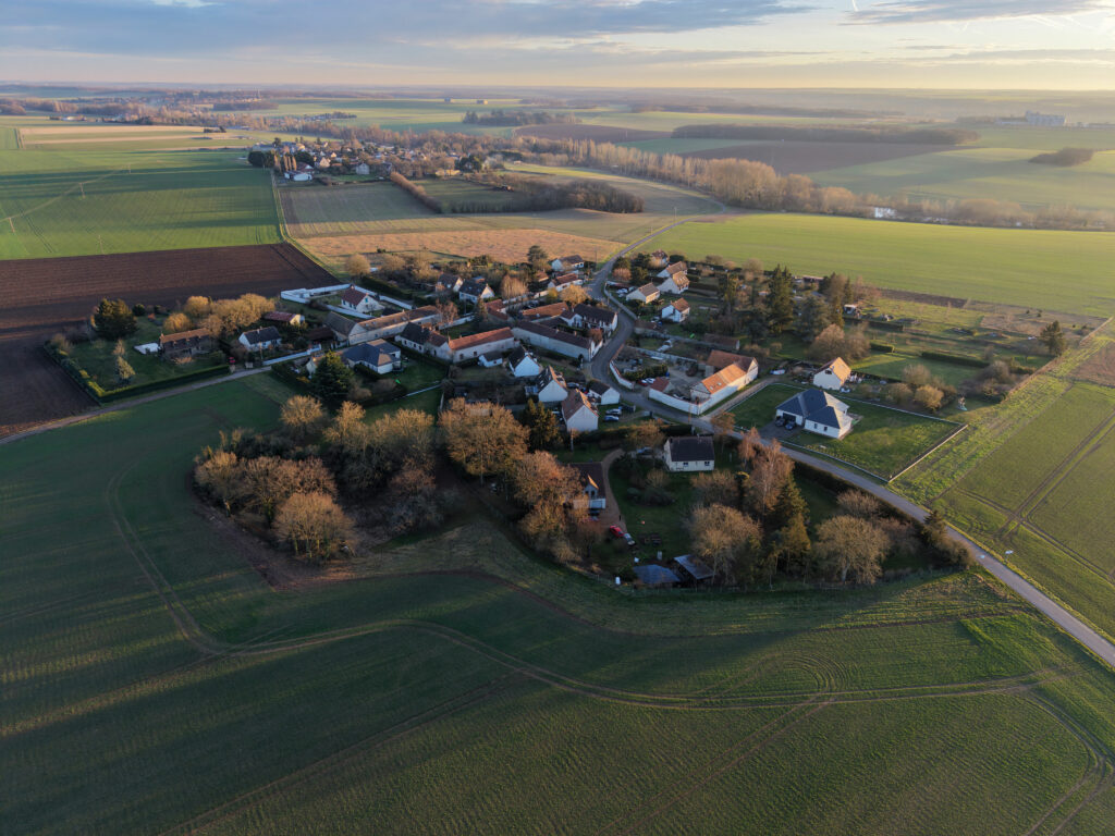 hameau, vue aerienne