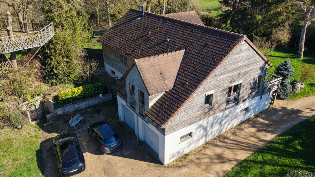 maison bardage bois, vue arrière