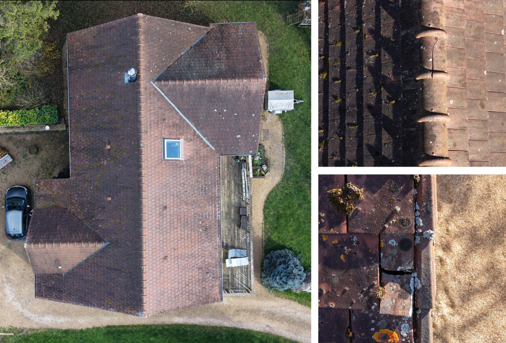 Photos d'inspection aérienne de toiture